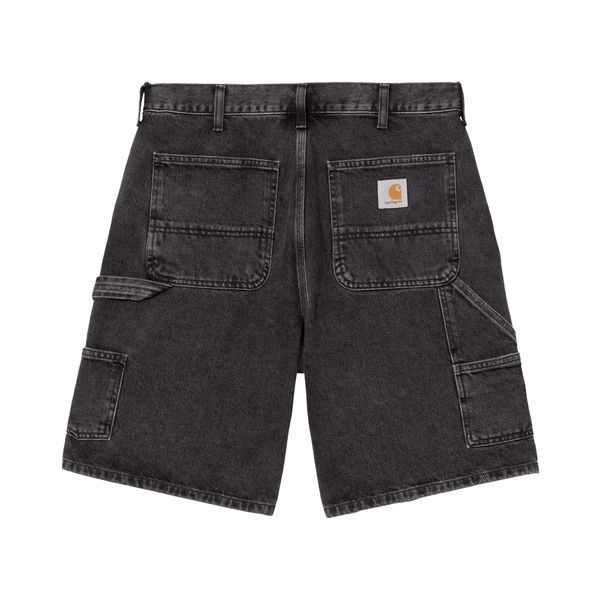 Шорти Carhartt WIP DOUBLE KNEE SHORT Black stone washed I034867.8906 фото