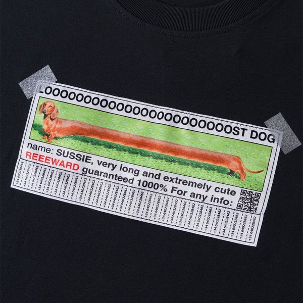 Футболка SSSTUFFF LOST DOG BOX LOGO TEE black CO-TEE02-X1-blk фото