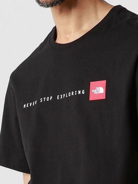 ФУТБОЛКА THE NORTH FACE M S/S NEVER STOP EXPLORING TEE BLACK NF0A7X1MJK311 фото