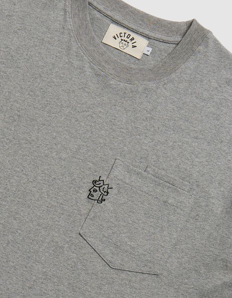 Футболка Victoria Hk DOUBLE POCKET LOGO S/S TEE heather grey 2421003-HEATHER GREY фото