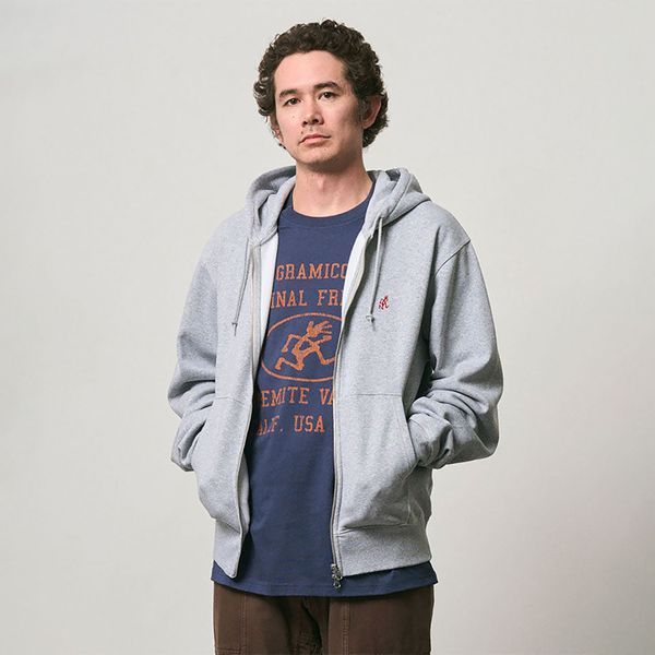 Худі Gramicci ONE POINT ZIP HOODED SWEATSHIR Grey Heather G310-FT-GYHT фото
