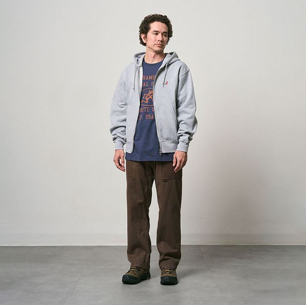 Худі Gramicci ONE POINT ZIP HOODED SWEATSHIR Grey Heather G310-FT-GYHT фото