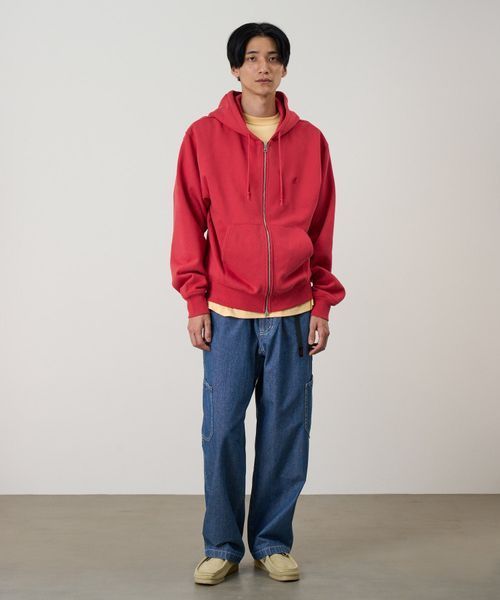 Худі Gramicci ONE POINT ZIP HOODED SWEATSHIR crimson red (G310-FT-CRRD) G310-FT-CRRD фото