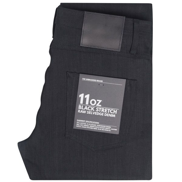 Джинси Unbranded Brand STRAIGHT FIT Solid Black Stretch Selvedge (UB344) UB344 фото