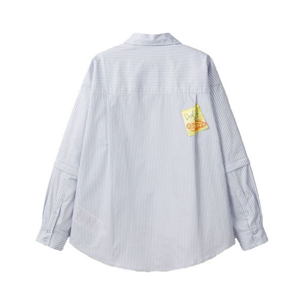 Сорочка SSSTUFFF DETACHABLE SLEEVES TIE SHIRT white SS26-TIESH01 фото