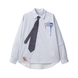 Сорочка SSSTUFFF DETACHABLE SLEEVES TIE SHIRT white SS26-TIESH01 фото 1