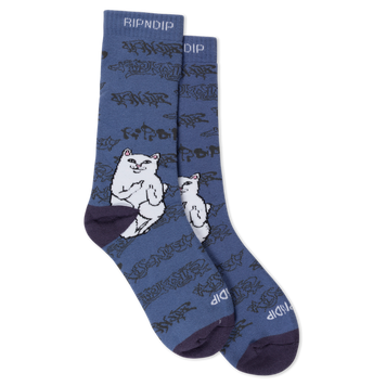 Шкарпетки Ripndip LORD NERMAL GHOST SOCKS Slate RNDSUM26186 фото