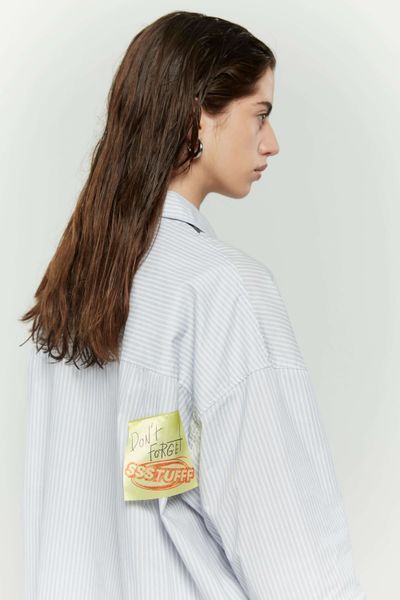 Сорочка SSSTUFFF DETACHABLE SLEEVES TIE SHIRT white SS26-TIESH01 фото