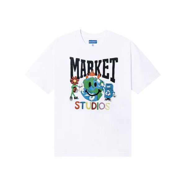 Футболка Market SMILEY STUDIOS T-SHIRT white 399001862-1201 фото