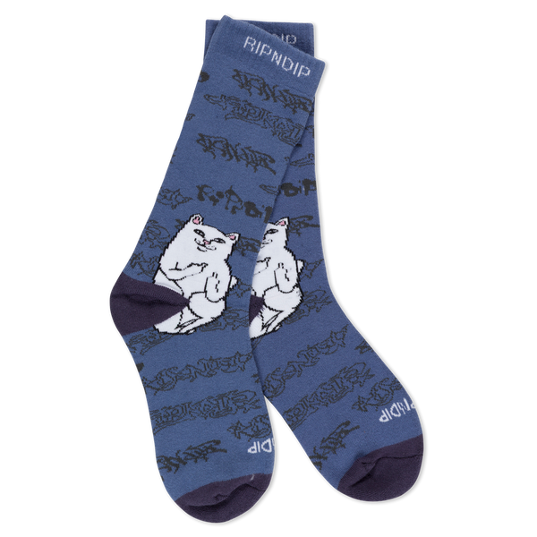 Шкарпетки Ripndip LORD NERMAL GHOST SOCKS Slate RNDSUM26186 фото