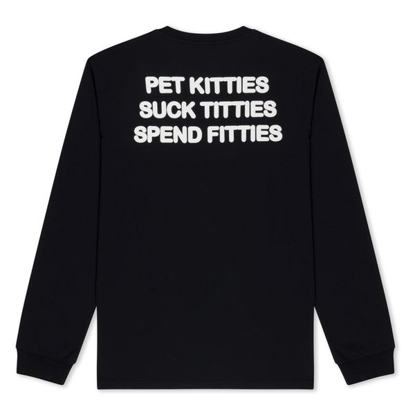 Лонгслів RipNDip PET KITTIES LONG SLEEVE Black RNDSUM24133 фото