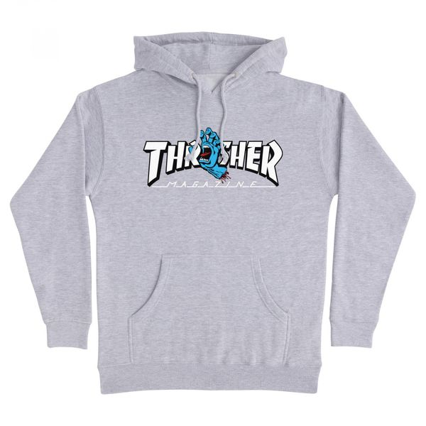 Худі Thrasher Screaming Logo P/O Hooded Heavyweight Sweatshirt Mens Grey 37659087 фото