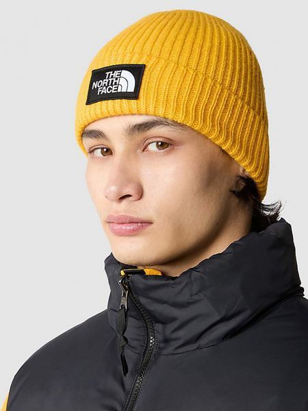Шапка The North Face TNF LOGO BOX CUFFED BEANIE summit gold NF0A3FJX56P1 фото