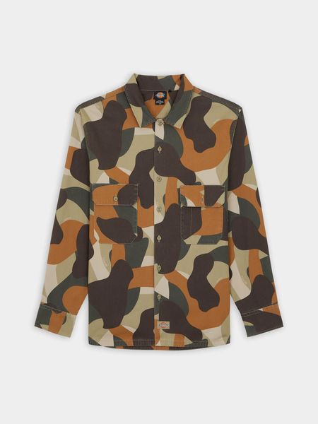 Сорочка Dickies CAMO CANVAS WORK SHIRT imperial green DK0A864U0IP1 фото