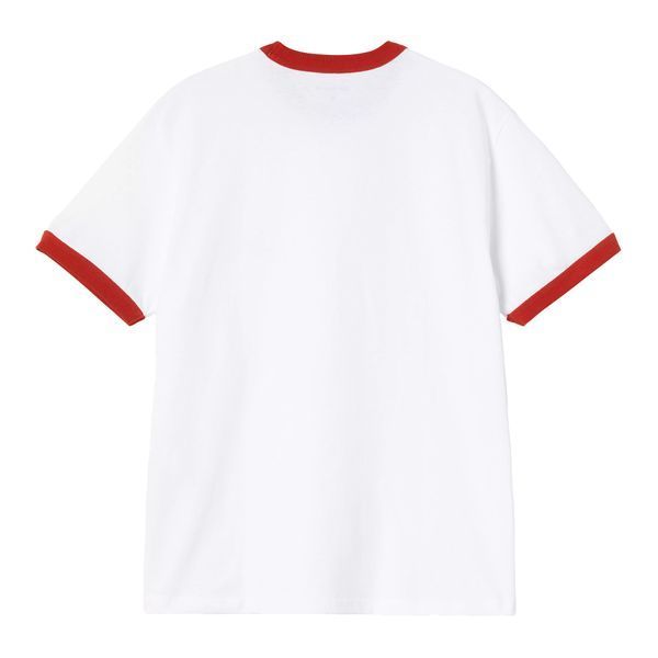 Футболка Carhartt WIP S/S IP RINGER T-SHIRT White / Red / Red I036267.3QDXX фото