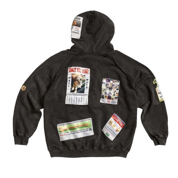 Худі SSSTUFFF ADS ZIP UP vintage black SS26-ZIPADS фото