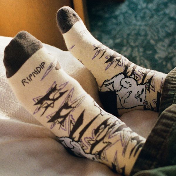 Шкарпетки Ripndip LORD NERMAL WIRE SOCKS Bone RNDSUM26188 фото