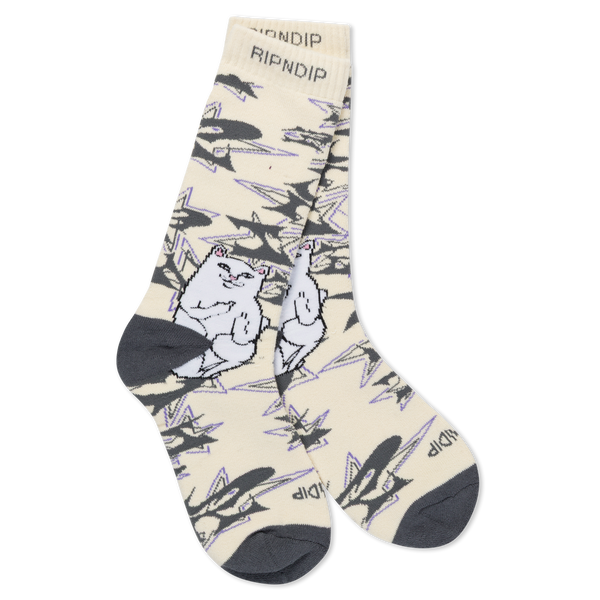 Шкарпетки Ripndip LORD NERMAL WIRE SOCKS Bone RNDSUM26188 фото