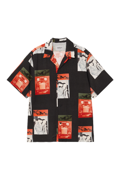 Сорочка Carhartt WIP S/S SEAN HAMILTON SHIRT sean hamilton print, black I036290.3QQXX фото