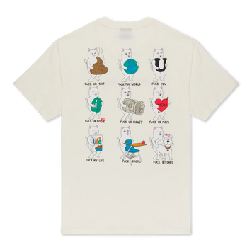 Футболка Ripndip FUCK EVERYTHING TEE bone RNDFALL26149 фото
