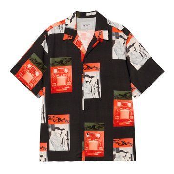Сорочка Carhartt WIP S/S SEAN HAMILTON SHIRT sean hamilton print, black I036290.3QQXX фото