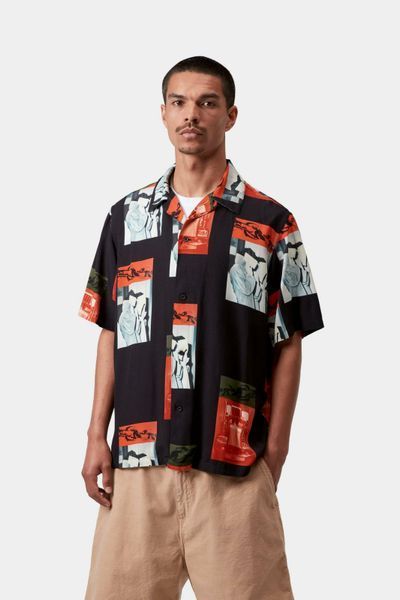 Сорочка Carhartt WIP S/S SEAN HAMILTON SHIRT sean hamilton print, black I036290.3QQXX фото