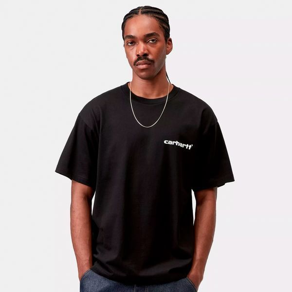 Футболка Carhartt WIP S/S CAPS T-SHIRT black I036012.89XX фото