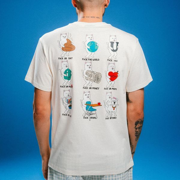 Футболка Ripndip FUCK EVERYTHING TEE bone RNDFALL26149 фото