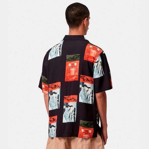 Сорочка Carhartt WIP S/S SEAN HAMILTON SHIRT sean hamilton print, black I036290.3QQXX фото
