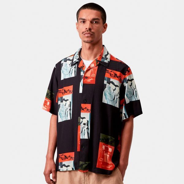 Сорочка Carhartt WIP S/S SEAN HAMILTON SHIRT sean hamilton print, black I036290.3QQXX фото