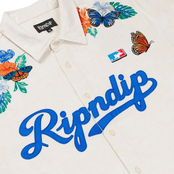 Сорочка Ripndip LOS RIPNDIP CROCHET BUTTON UP Off White RNDSUM24104 фото