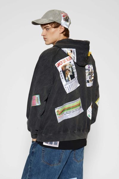 Худі SSSTUFFF ADS ZIP UP vintage black SS26-ZIPADS фото