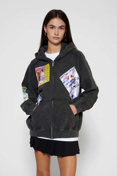 Худі SSSTUFFF ADS ZIP UP vintage black SS26-ZIPADS фото