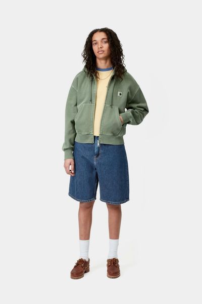 Шорти жіночі Carhartt WIP W BRANDON SHORT blue stone washed I037021.0106 фото