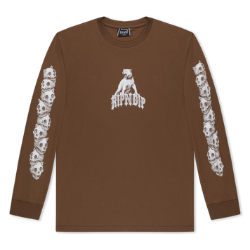 Лонгслів RipNDip WASTELAND LONG SLEEVE brown RNDSPR26136 фото
