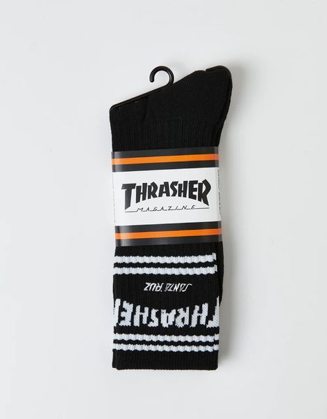 Шкарпеки Thrasher SC Strip Socks Mens 9-11 Black 42-45 20000006280 фото
