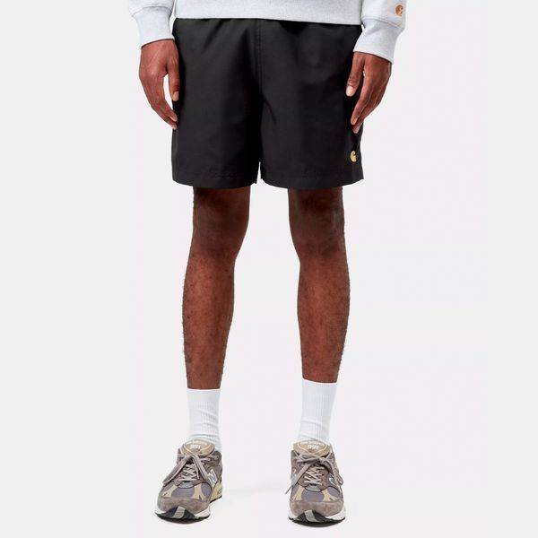 Шорти Carhartt WIP CHASE SWIM TRUNKS black/gold I035062.00FXX фото