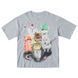 Футболка SSSTUFFF PUNK CATS TEE grey CO-TEE06-H.grey фото 1
