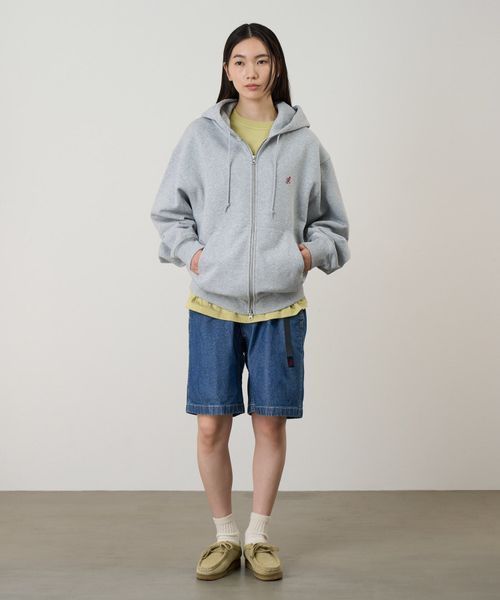 Худі Gramicci ONE POINT ZIP HOODED SWEATSHIR heather grey (G310-FT-HTGY) G310-FT-HTGY фото