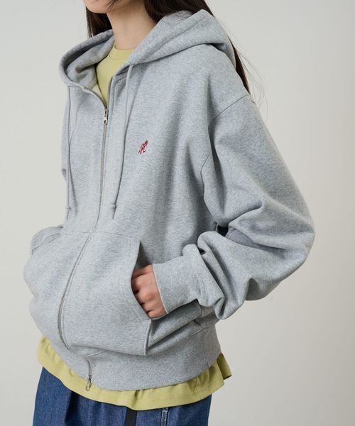 Худі Gramicci ONE POINT ZIP HOODED SWEATSHIR heather grey (G310-FT-HTGY) G310-FT-HTGY фото