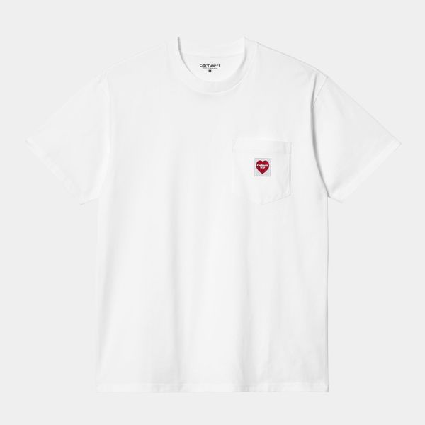 Футболка Carhartt S/S Pocket Heart T-Shirt White I032128 фото
