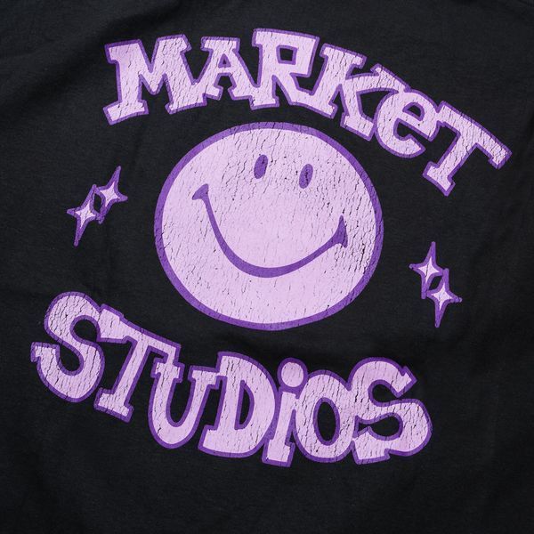 Футболка Market SMILEY OLD SCHOOL T-SHIRT washed black MKT26Q1-SS0616-01921 фото