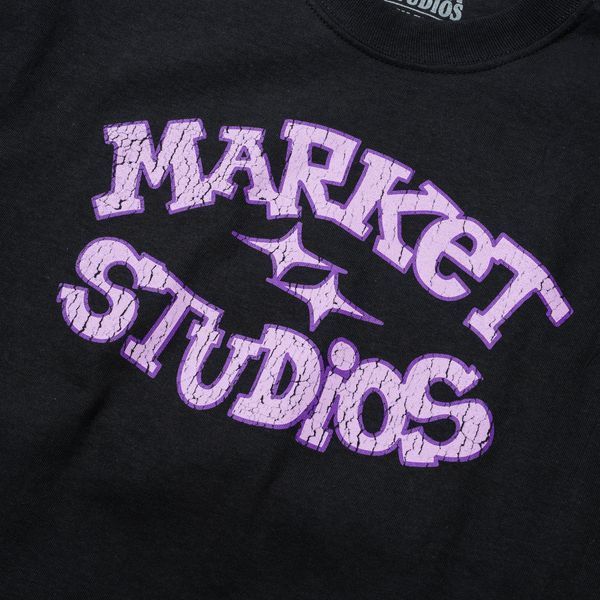 Футболка Market SMILEY OLD SCHOOL T-SHIRT washed black MKT26Q1-SS0616-01921 фото