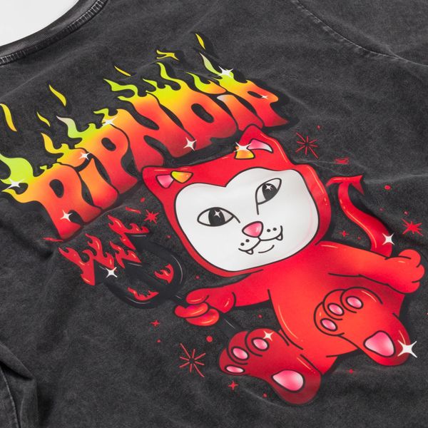 Футболка Ripndip SCARY CUTE TEE Black Wash RNDFAL24157 фото