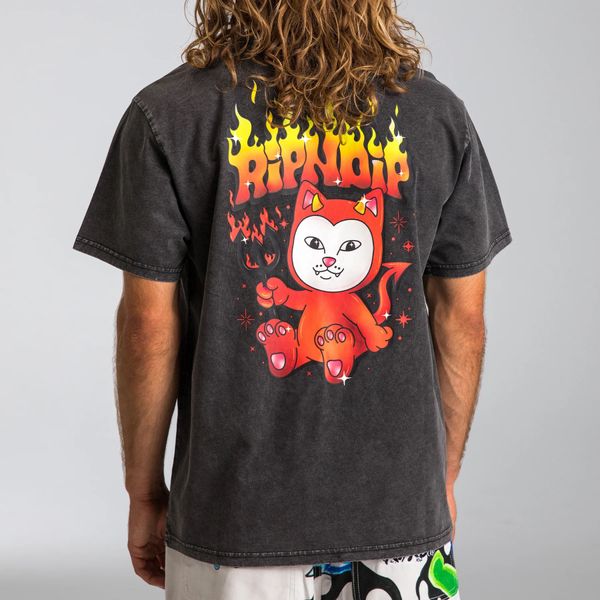 Футболка Ripndip SCARY CUTE TEE Black Wash RNDFAL24157 фото