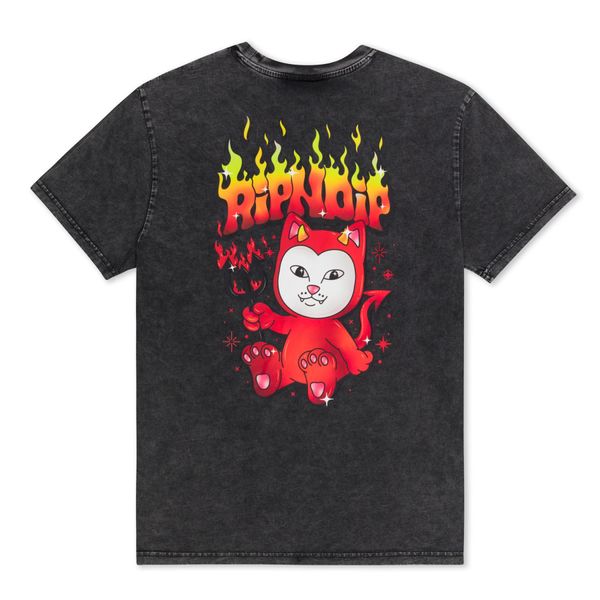 Футболка Ripndip SCARY CUTE TEE Black Wash RNDFAL24157 фото