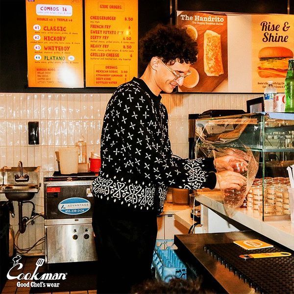 Реглан Cookman KNITTED CARDIGAN bandanna cross black 231-53531-19 фото