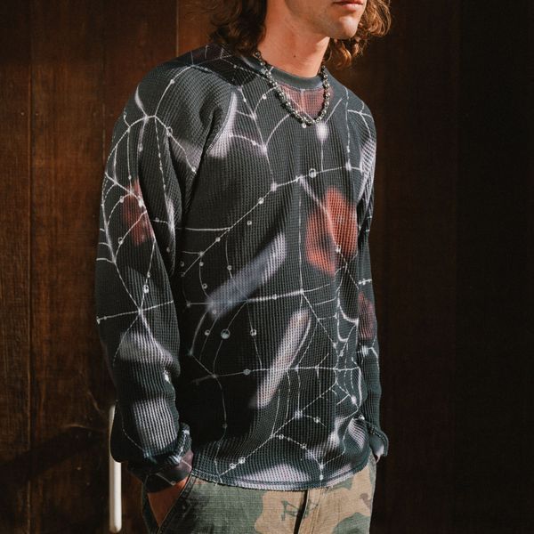 Лонгслів Ripndip REDEMPTION WAFFLE KNIT LONG SL Black RNDSUM26102 фото