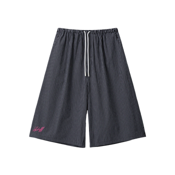 Шорти SSSTUFFF LOGO BERMUDA SHORTS black checked SS26-PNT08-X2 фото