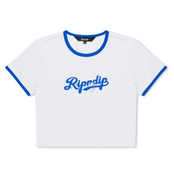 Футболка Ripndip LOS RIPNDIP CROPPED RINGER TEE White RNDWOM66 фото